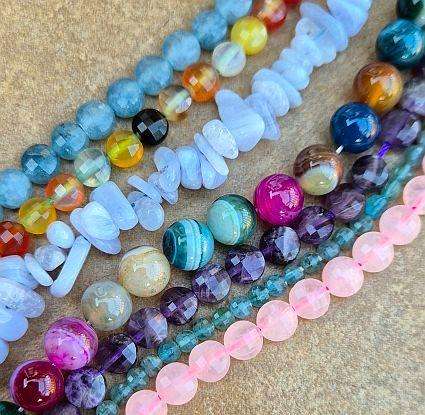 50 packets Natural / Synthetic   Gemstones / Bid Per Packet // +/- 3700pcs