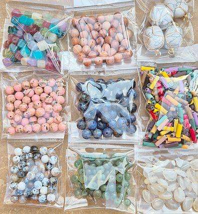 50 packets Natural / Synthetic   Gemstones / Bid Per Packet // +/- 3700pcs