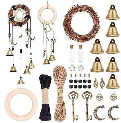 ***DIY*** Wreath Hanging Iron Bells  / Wind Chimes / Making Kit