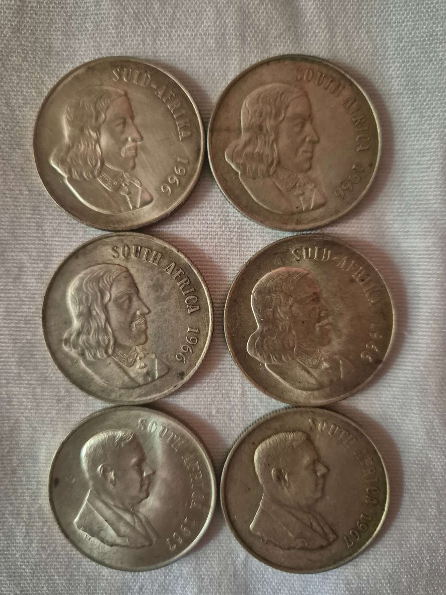 6 × R1 coins bid for lot see photos