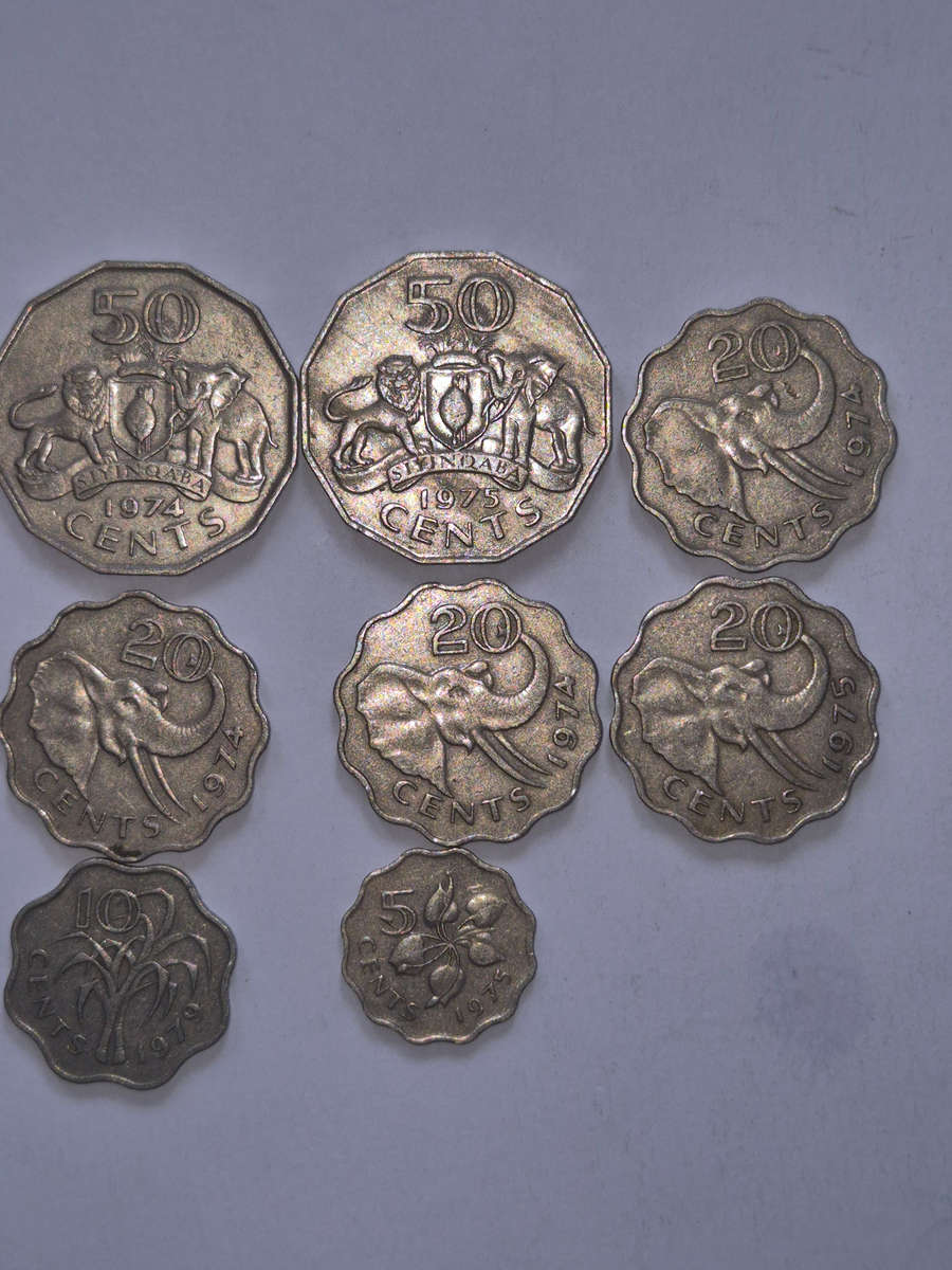 8×Swaziland coins.