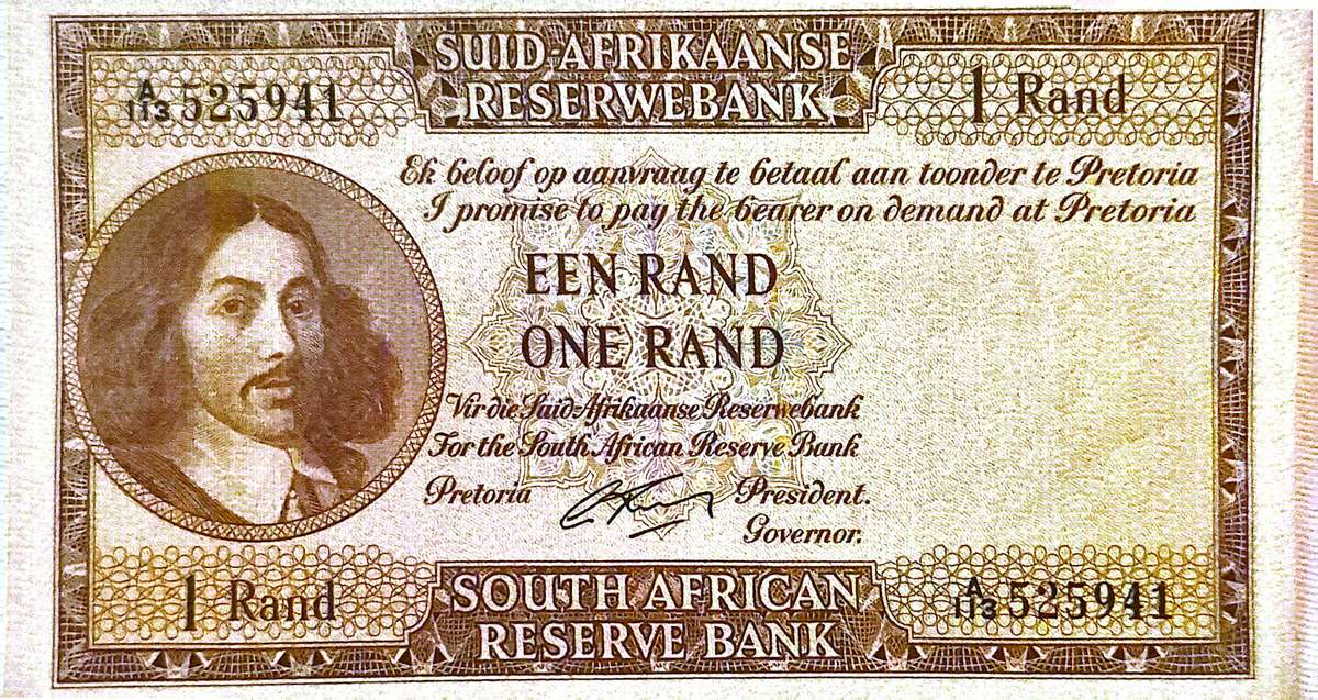 One Rand note....see photo