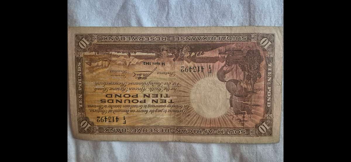 Tien pond note good cond.