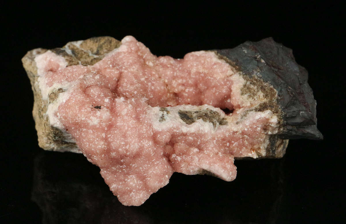 Rhodochrosite on Matrix,"N'Chwaning II Mine, Kalahari Manganese Field, Northern Cape, South Africa "