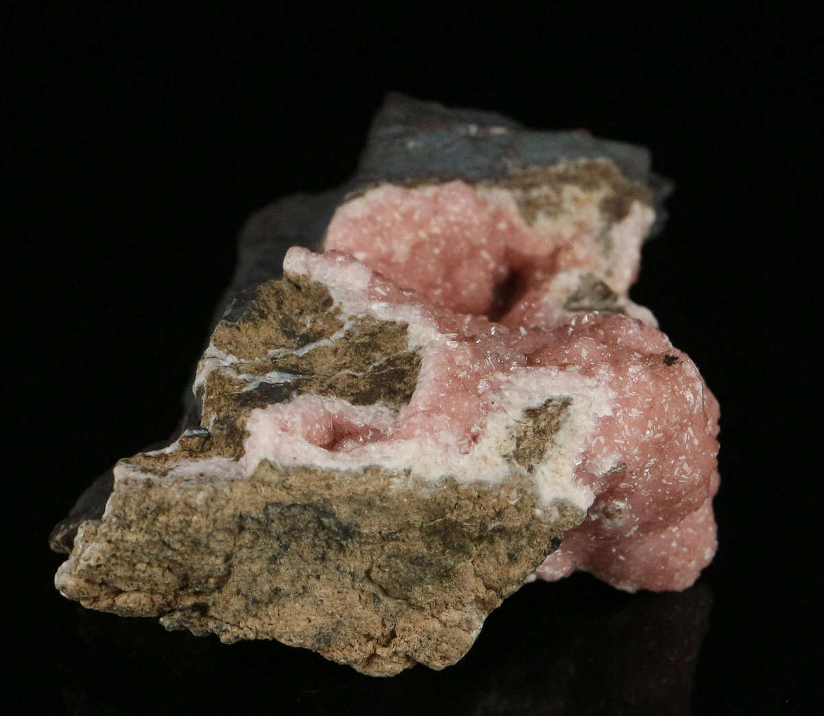 Rhodochrosite on Matrix,"N'Chwaning II Mine, Kalahari Manganese Field, Northern Cape, South Africa "