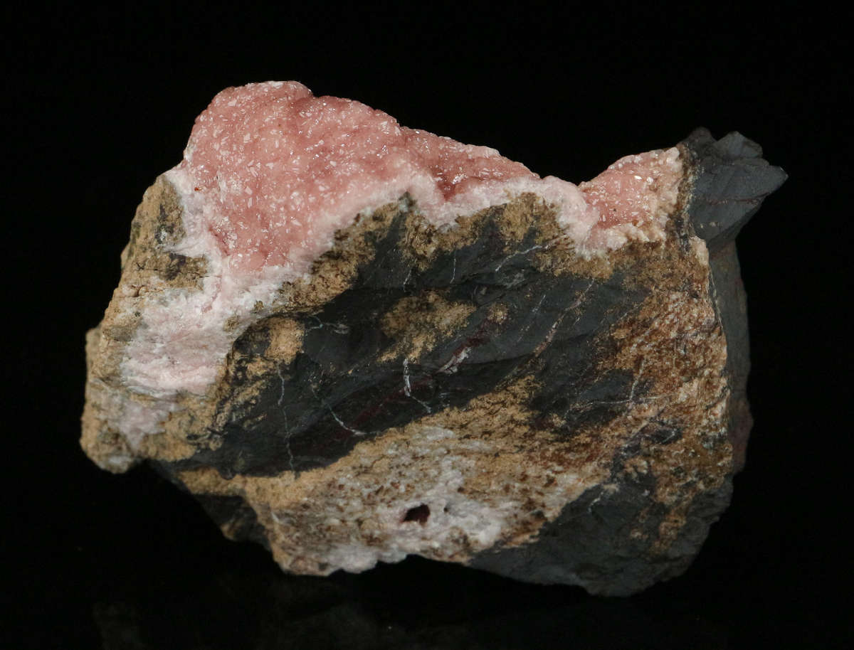 Rhodochrosite on Matrix,"N'Chwaning II Mine, Kalahari Manganese Field, Northern Cape, South Africa "