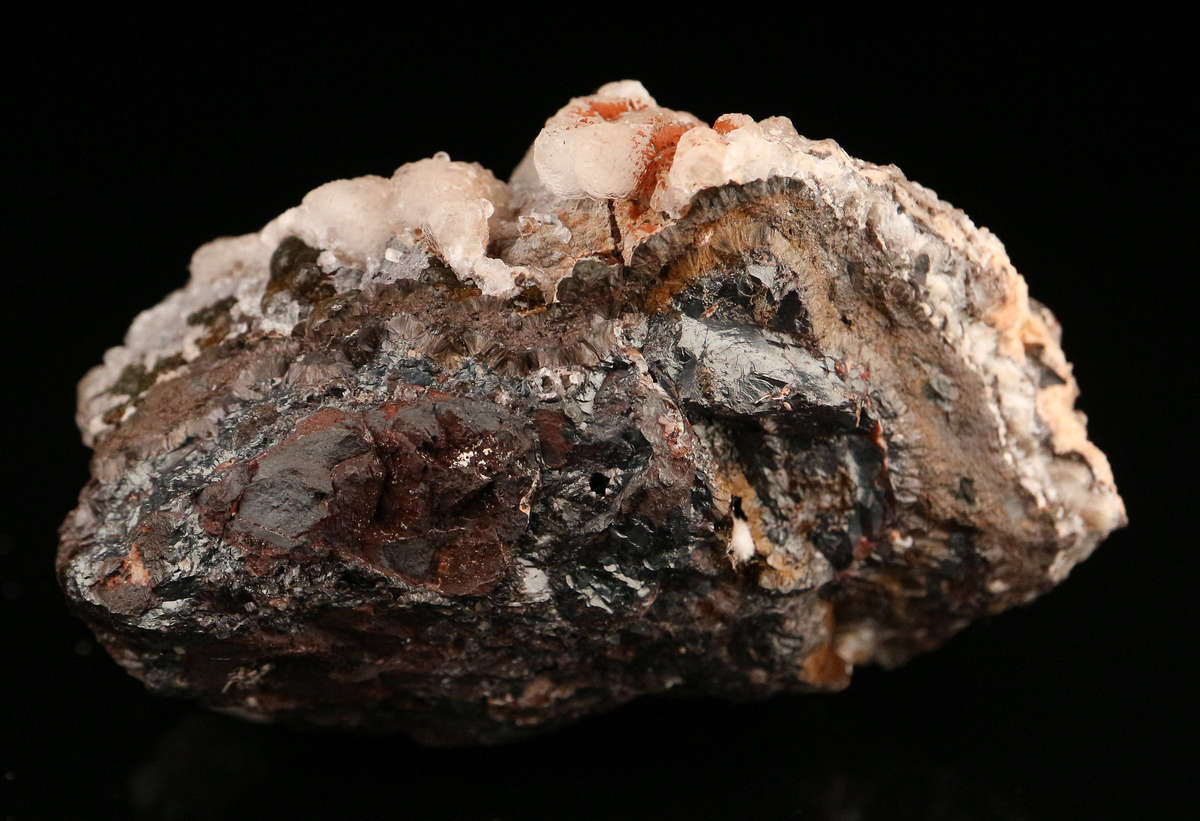 Calcite on Hematite, N'Chwaning II, Northern Cape, South Africa