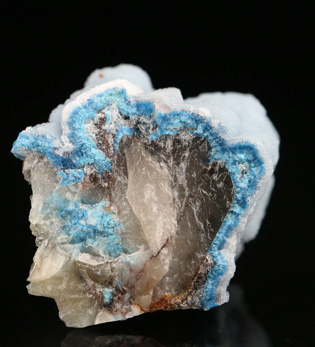 Quartz on Shattuckite, Kaokoveld Region, Namibia