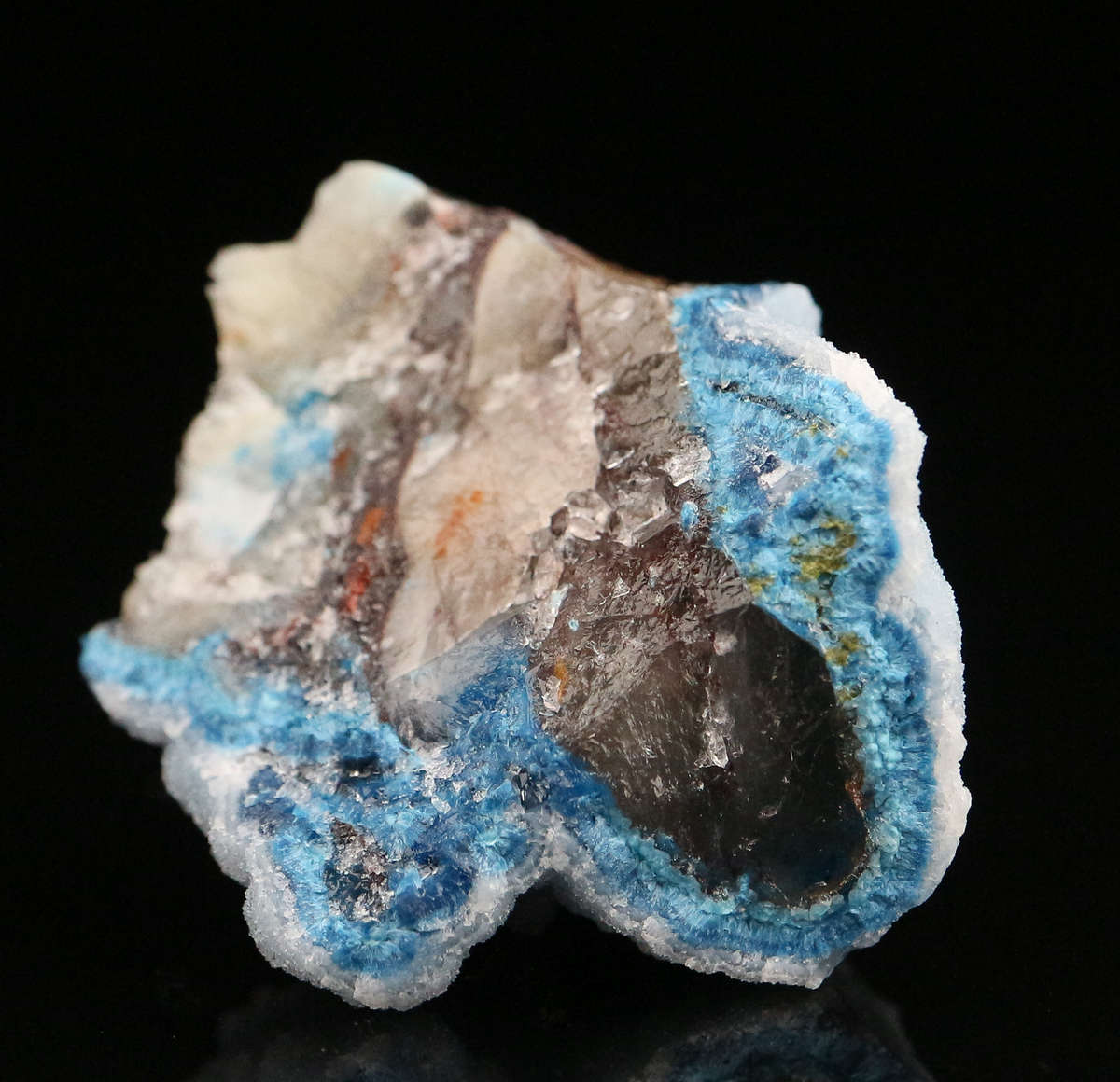 Quartz on Shattuckite, Kaokoveld Region, Namibia