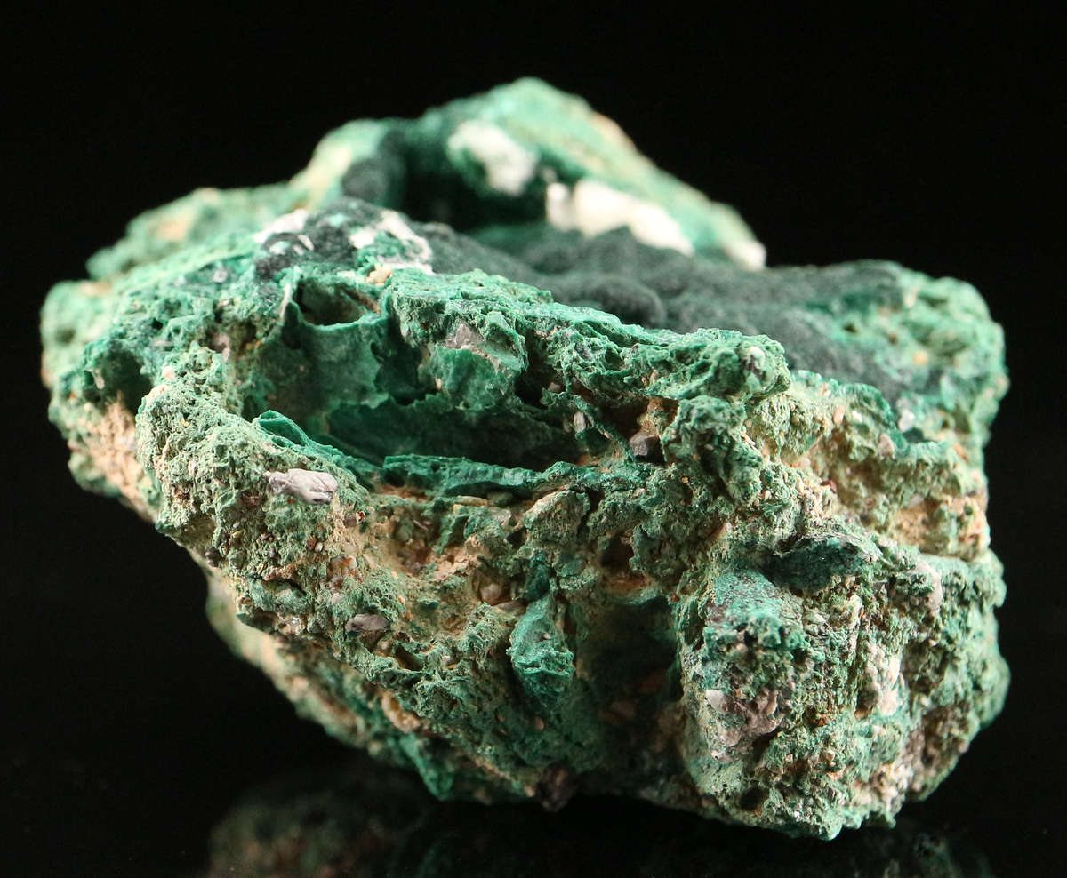 Cerussite on Malachite, Kimbedi, Mindouli, Brazzaville, Congo
