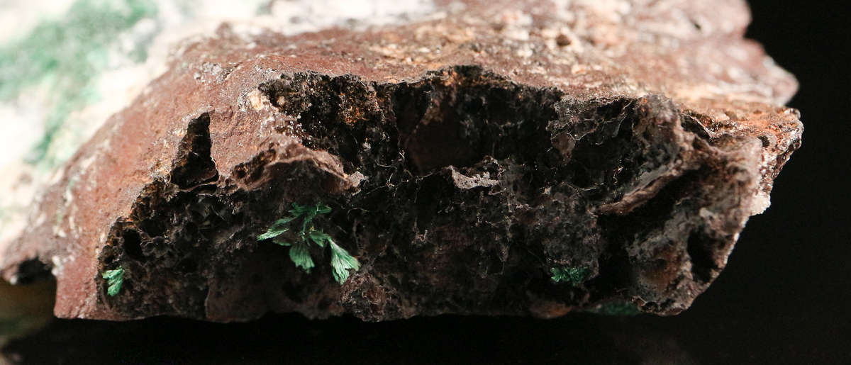 Quartz on Matrix with Malachite, Mashamba West Mine, DRC