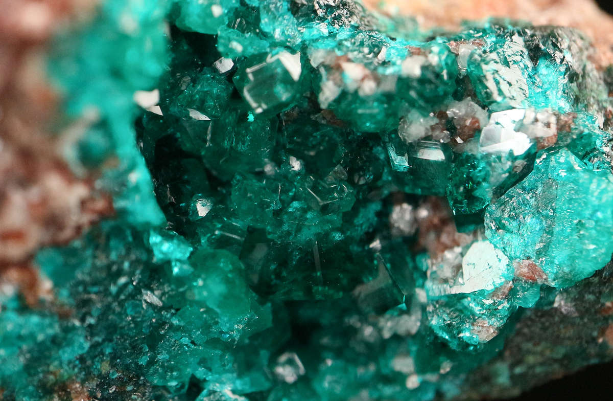 Dioptase on Matrix, Tsumeb Mine, Namibia