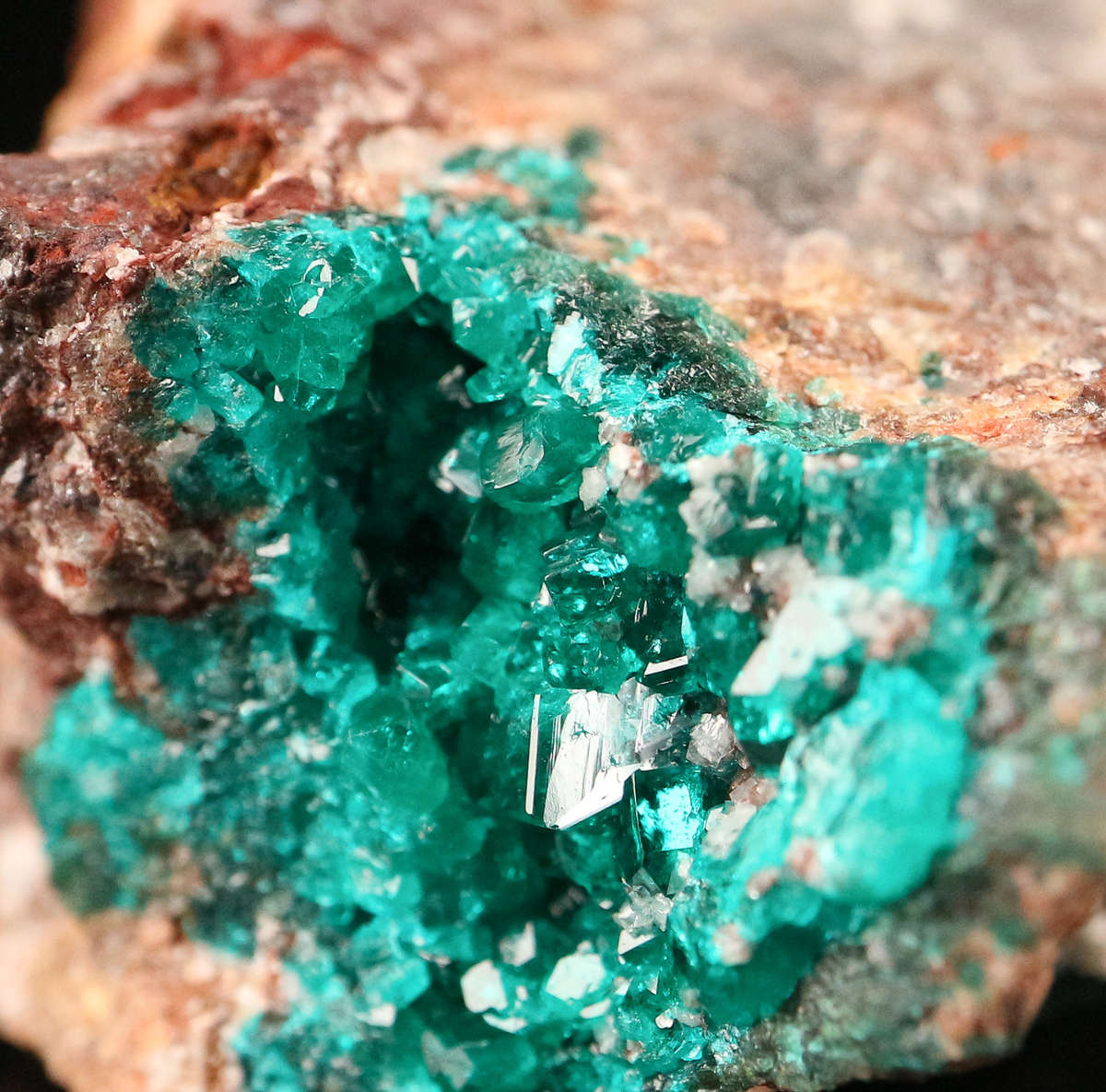 Dioptase on Matrix, Tsumeb Mine, Namibia