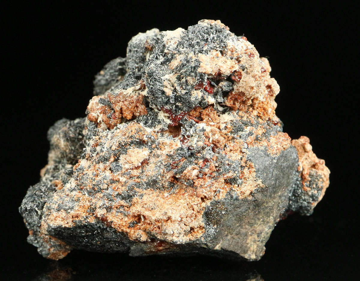 Andradite, Hausmannite on Matrix,"N'Chwaning II Mine, Kalahari Manganese Field, Northern Cape, South
