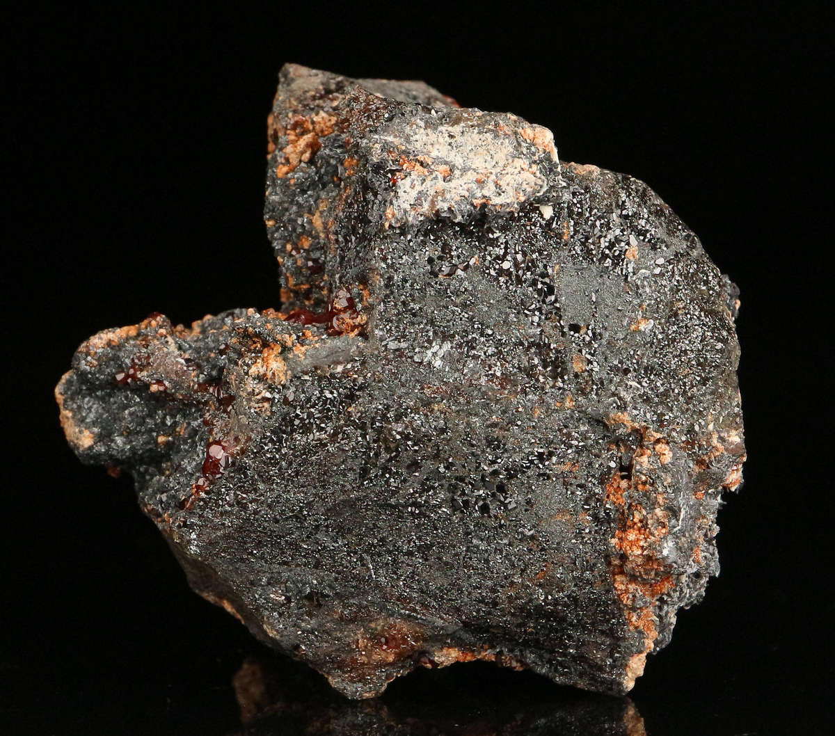 Andradite, Hausmannite on Matrix,"N'Chwaning II Mine, Kalahari Manganese Field, Northern Cape, South