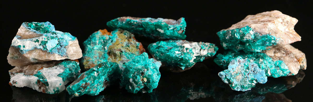 Dioptase, Shattuckite Quartz Rough Parcel, Kaokoveld Region, Namibia