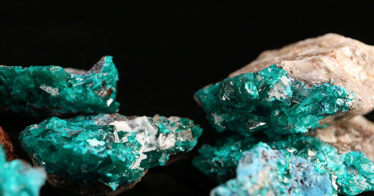 Dioptase, Shattuckite Quartz Rough Parcel, Kaokoveld Region, Namibia