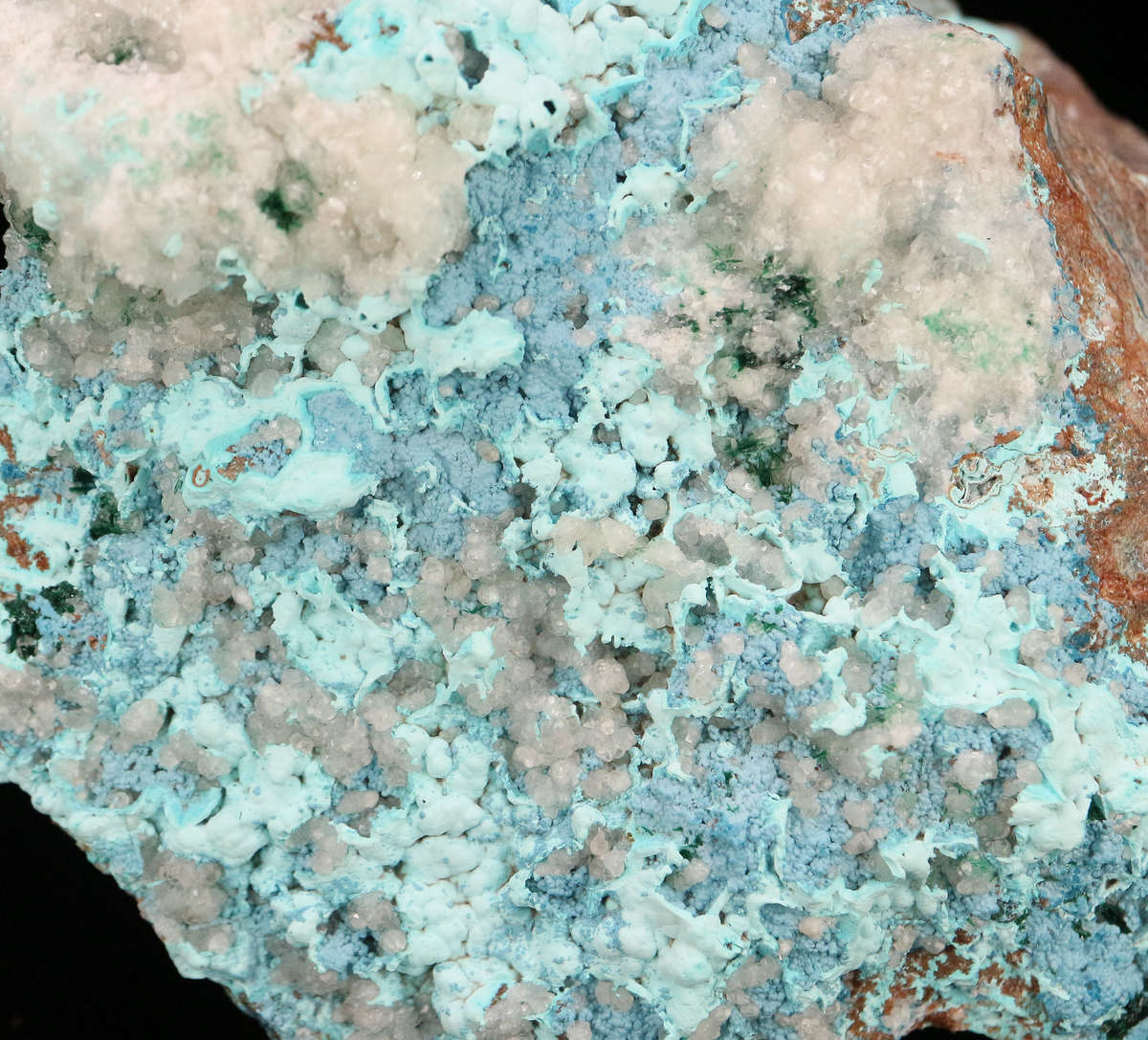 Shattuckite, Plancheite on Matrix, Tantara Mine, DRC