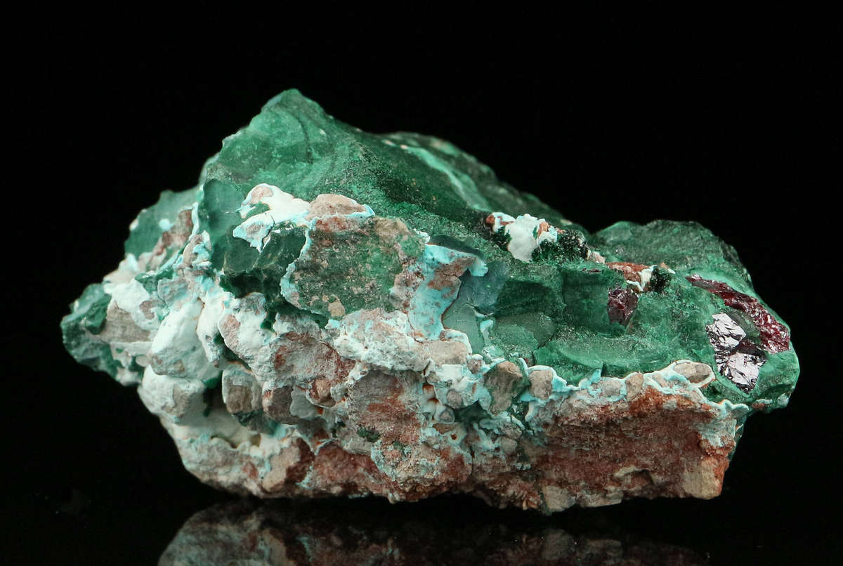 Malachite on Cuprite, Mashamba West Mine, DRC