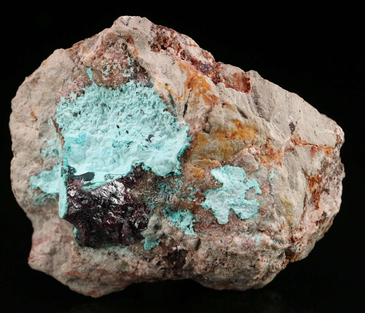 Plancheite, Cuprite on Matrix, Mashamba West Mine, DRC