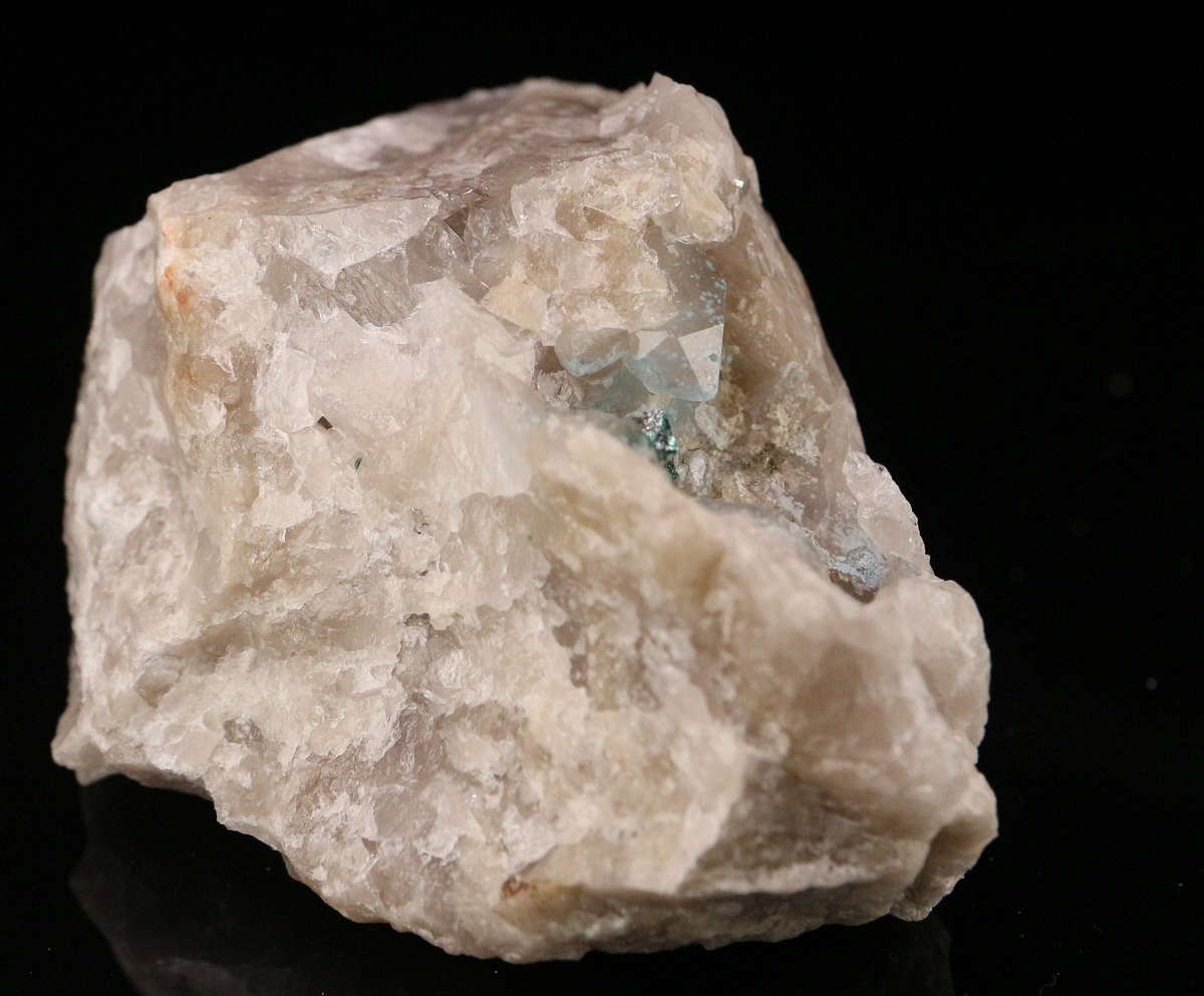 Malachite on Shattuckite incl Quartz Cluster ,Kaokoveld Region, Namibia