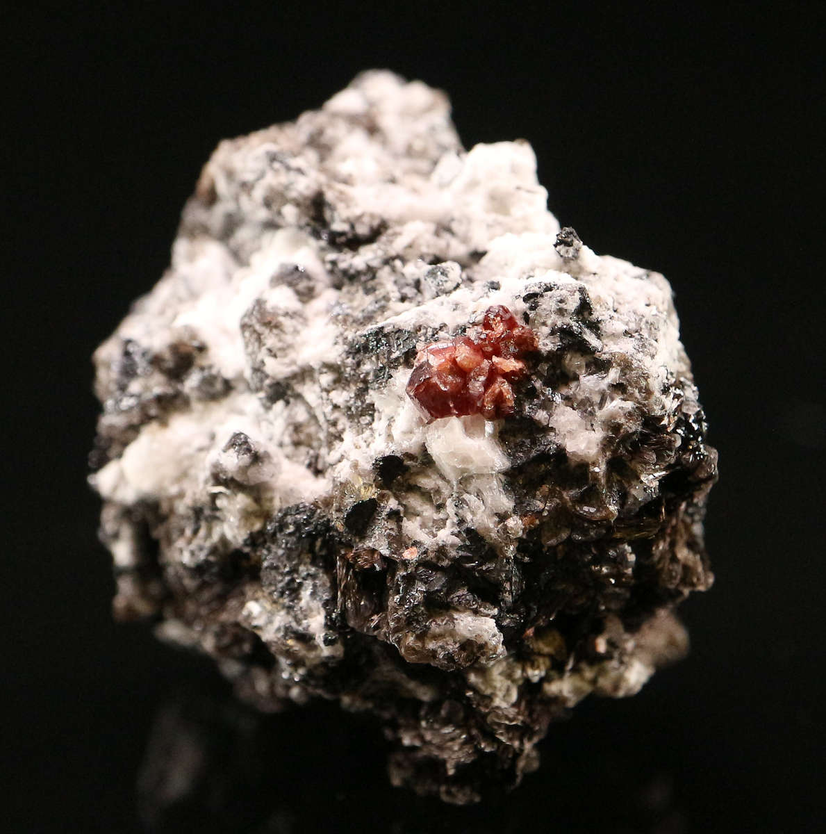 Pyrochroite on Calcite, N'Chwaning II, Northern Cape, South Africa