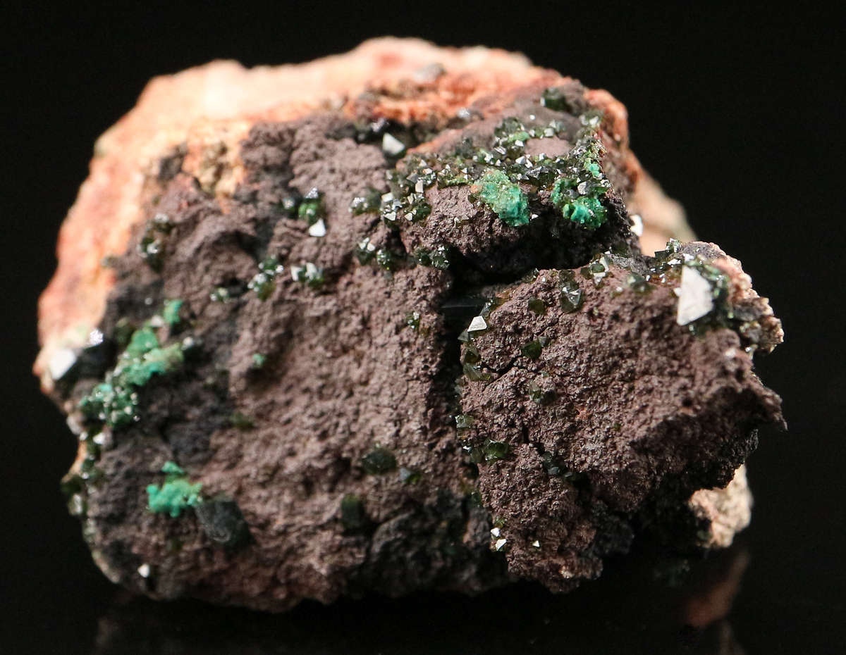 Libethenite on Matrix, DR Congo