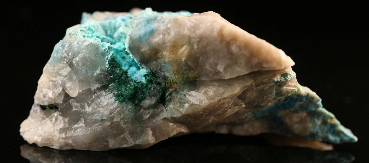 Plancheite, Malachite on Matrix, Kaokoveld Region, Namibia