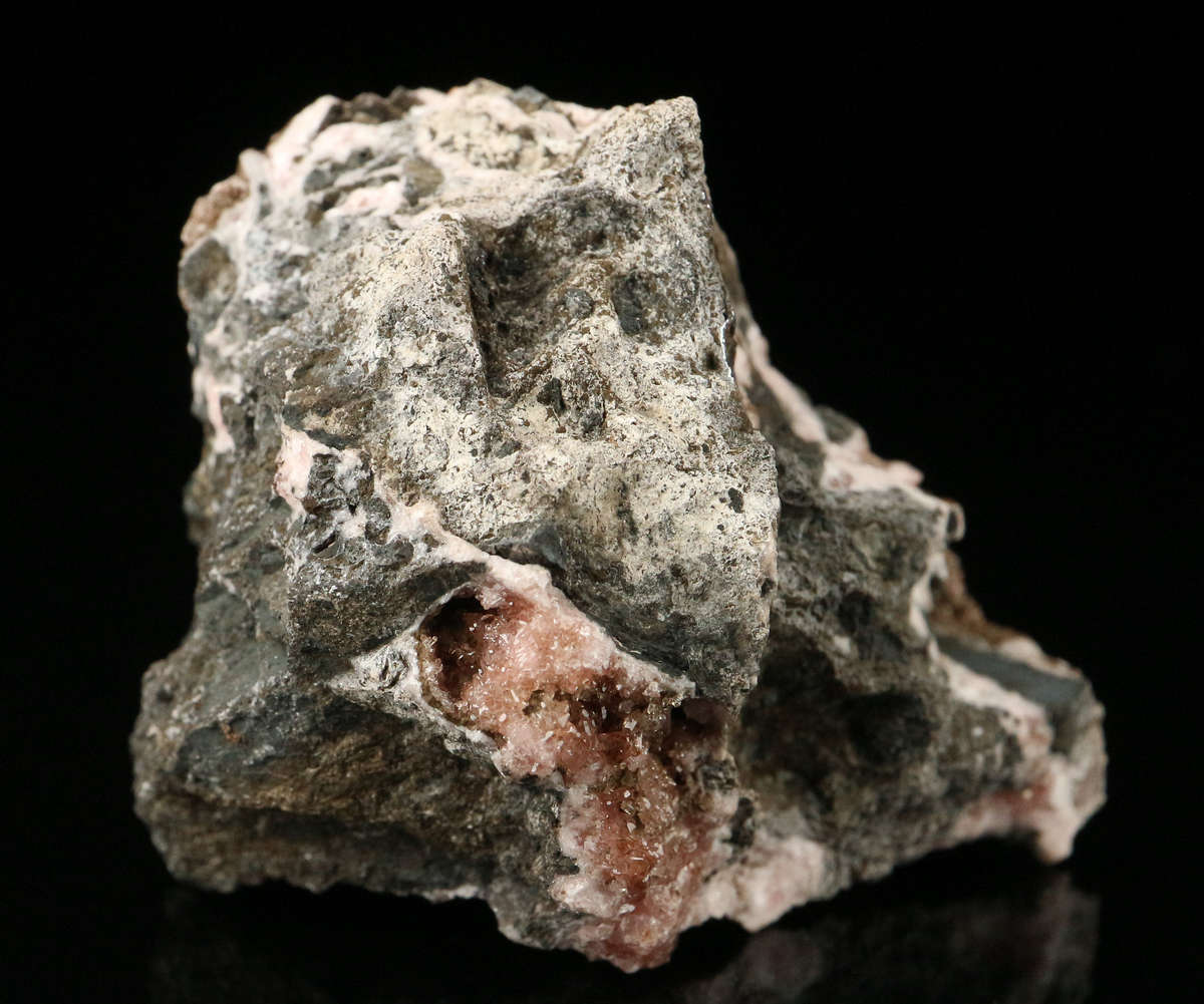 Rhodochrosite on Matrix,"N'Chwaning II Mine, Kalahari Manganese Field, Northern Cape, South Africa.