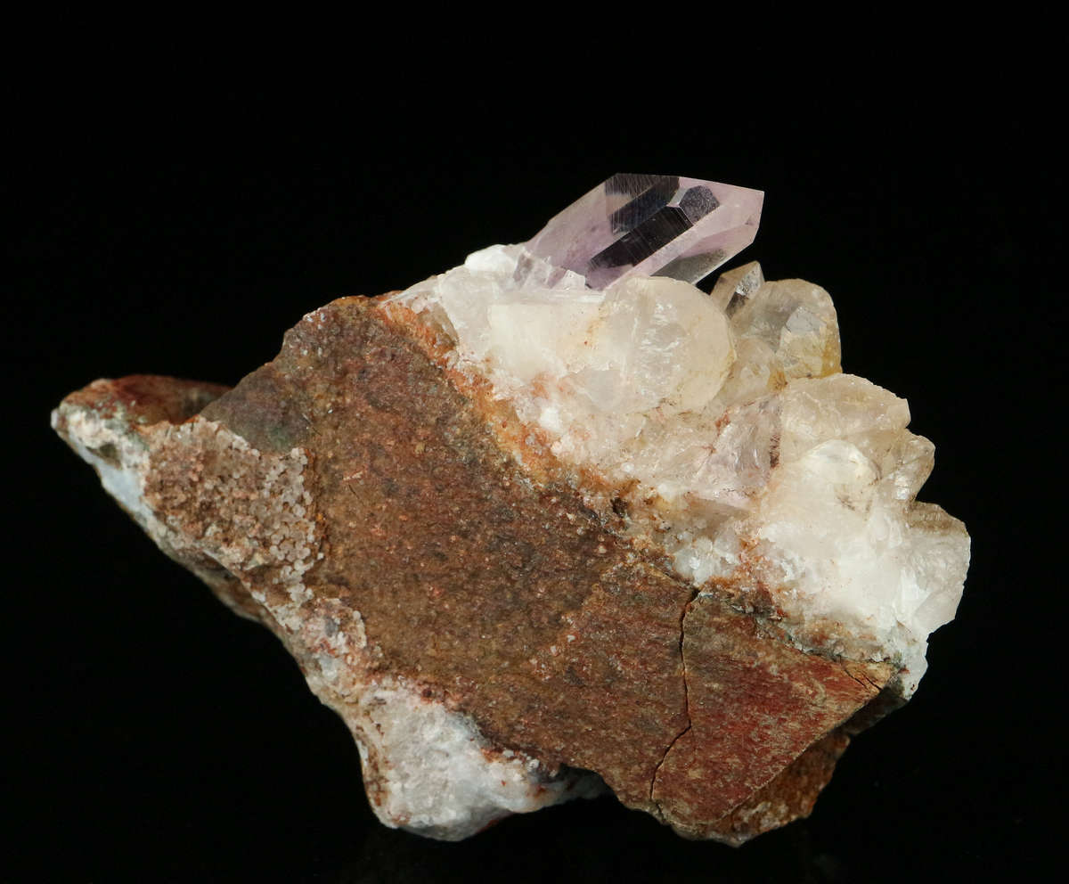 Calcite, Amethyst Quartz on Matrix, Gobobosebberge Mnt, Namibia