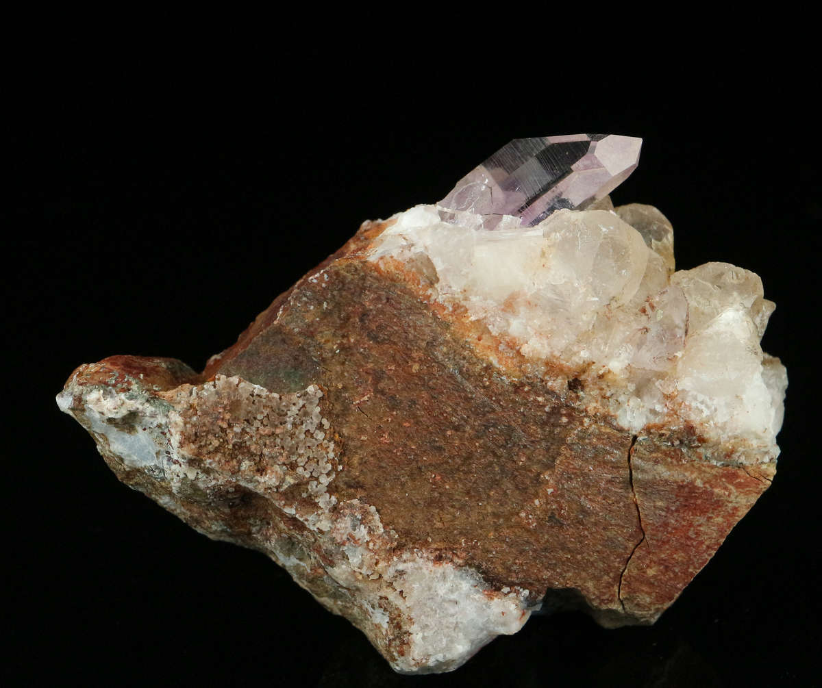 Calcite, Amethyst Quartz on Matrix, Gobobosebberge Mnt, Namibia