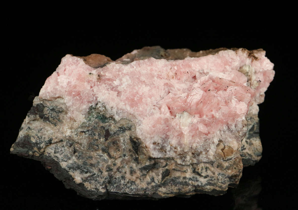 Rhodochrosite on Matrix,"N'Chwaning II Mine, Kalahari Manganese Field, Northern Cape, South Africa.