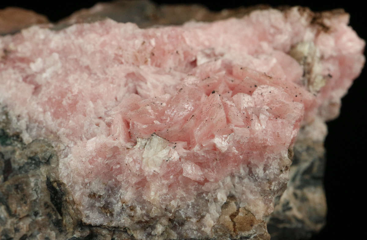 Rhodochrosite on Matrix,"N'Chwaning II Mine, Kalahari Manganese Field, Northern Cape, South Africa.