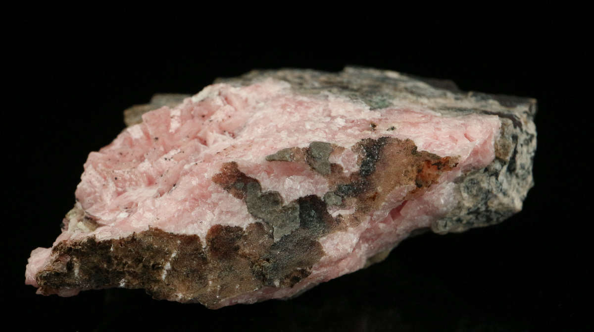 Rhodochrosite on Matrix,"N'Chwaning II Mine, Kalahari Manganese Field, Northern Cape, South Africa.