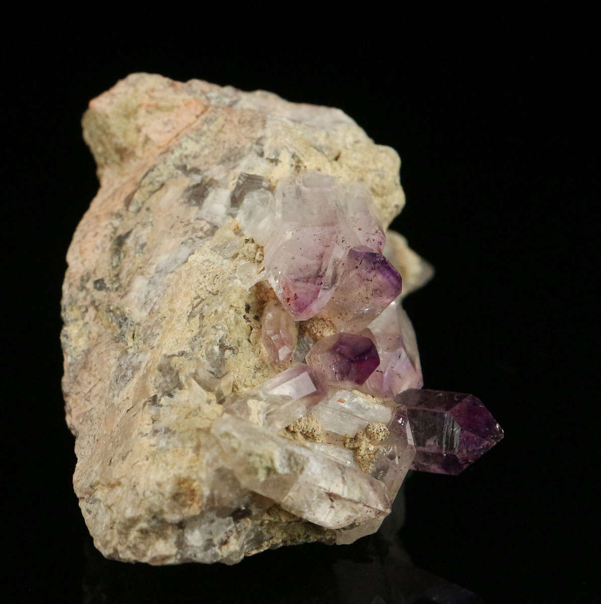 Amethyst incl Quartz on Matrix, Gobobosebberge Mnt, Namibia