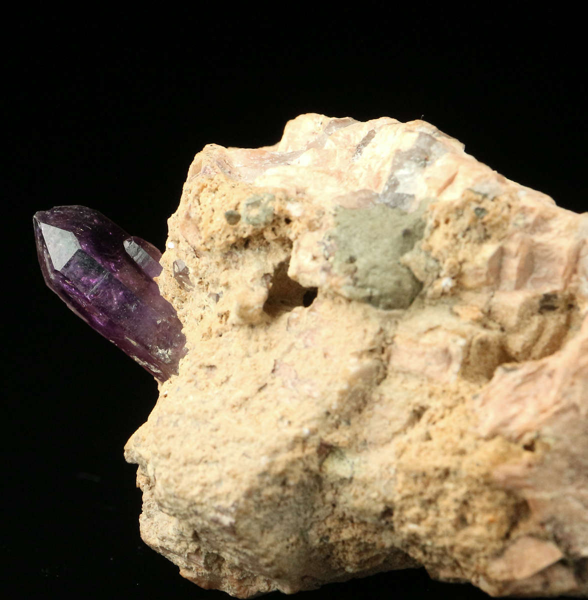 Amethyst Quartz on Matrix, Gobobosebberge Mnt, Namibia