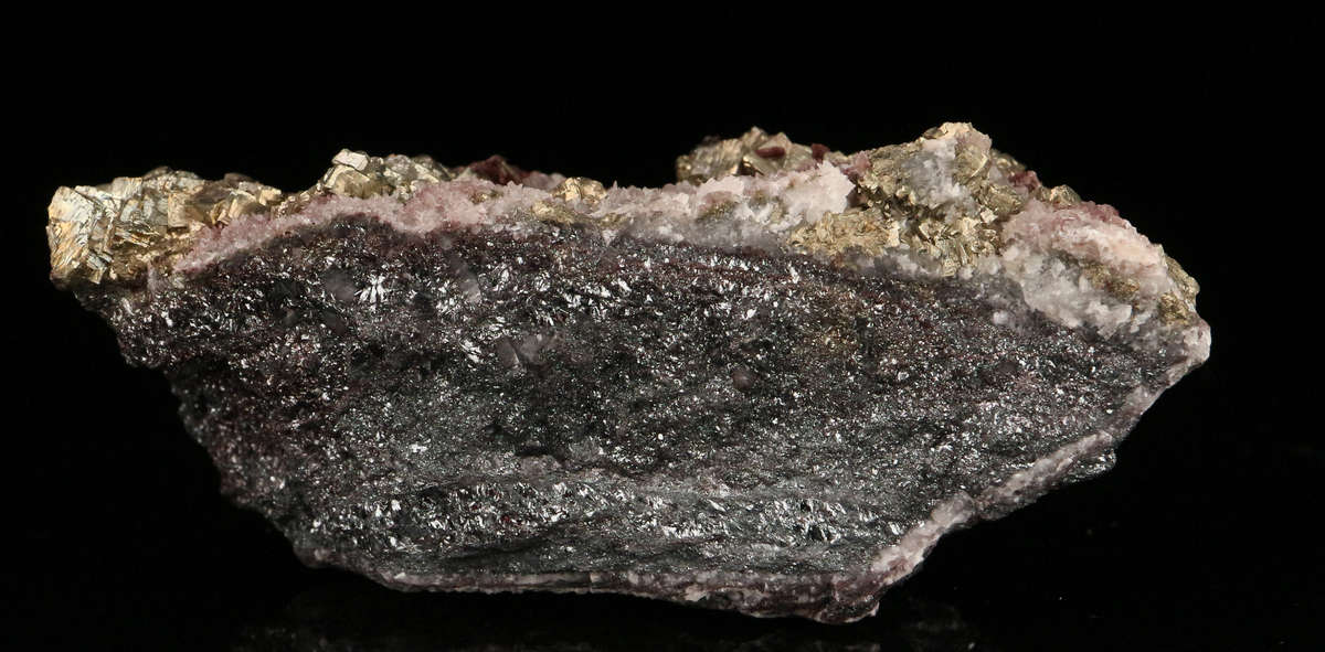 Calcite, Pyrite on Matrix,"N'Chwaning II Mine, Kalahari Manganese Field, Northern Cape, South Africa