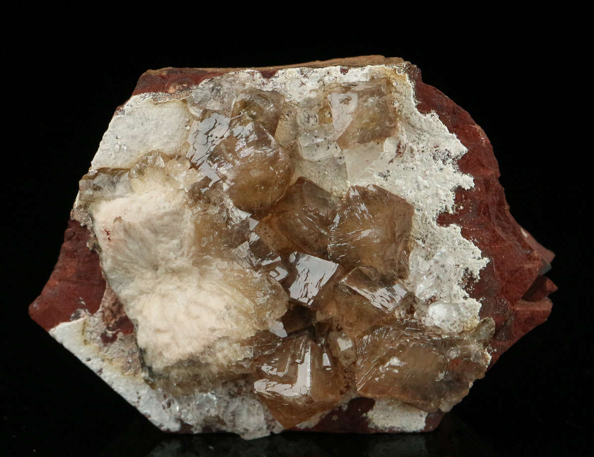 Olmiite, Calcite on Matrix,"N'Chwaning II Mine, Kalahari Manganese Field, Northern Cape, South Afric