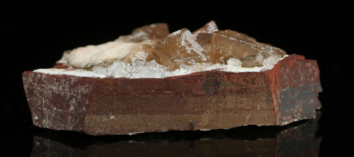 Olmiite, Calcite on Matrix,"N'Chwaning II Mine, Kalahari Manganese Field, Northern Cape, South Afric