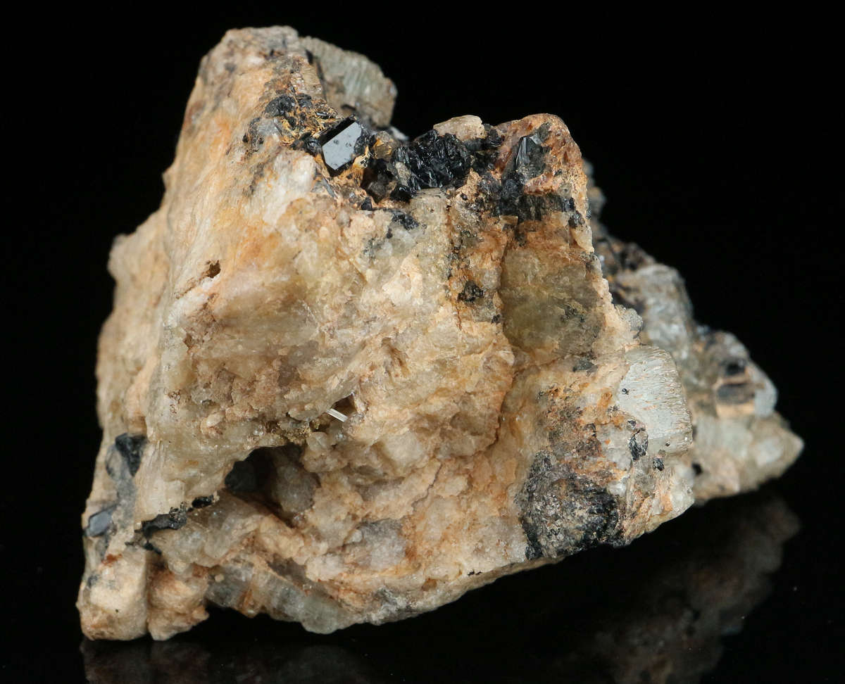 Schorl on Aquamarine, Erongo Mnt Region, Namibia