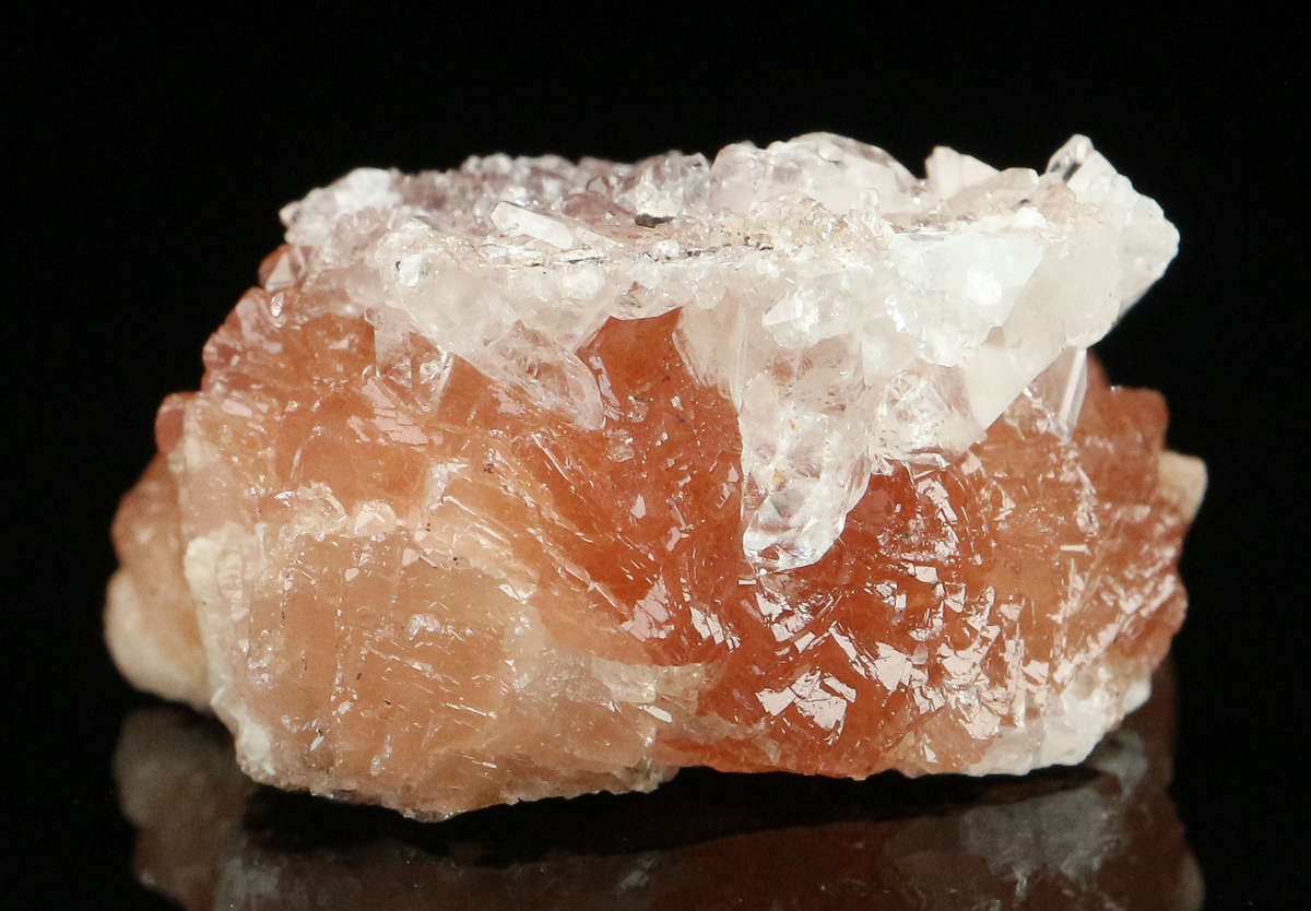 Calcite on Olmiite, "N'Chwaning II Mine, Kalahari Manganese Field, Northern Cape, South Africa. "