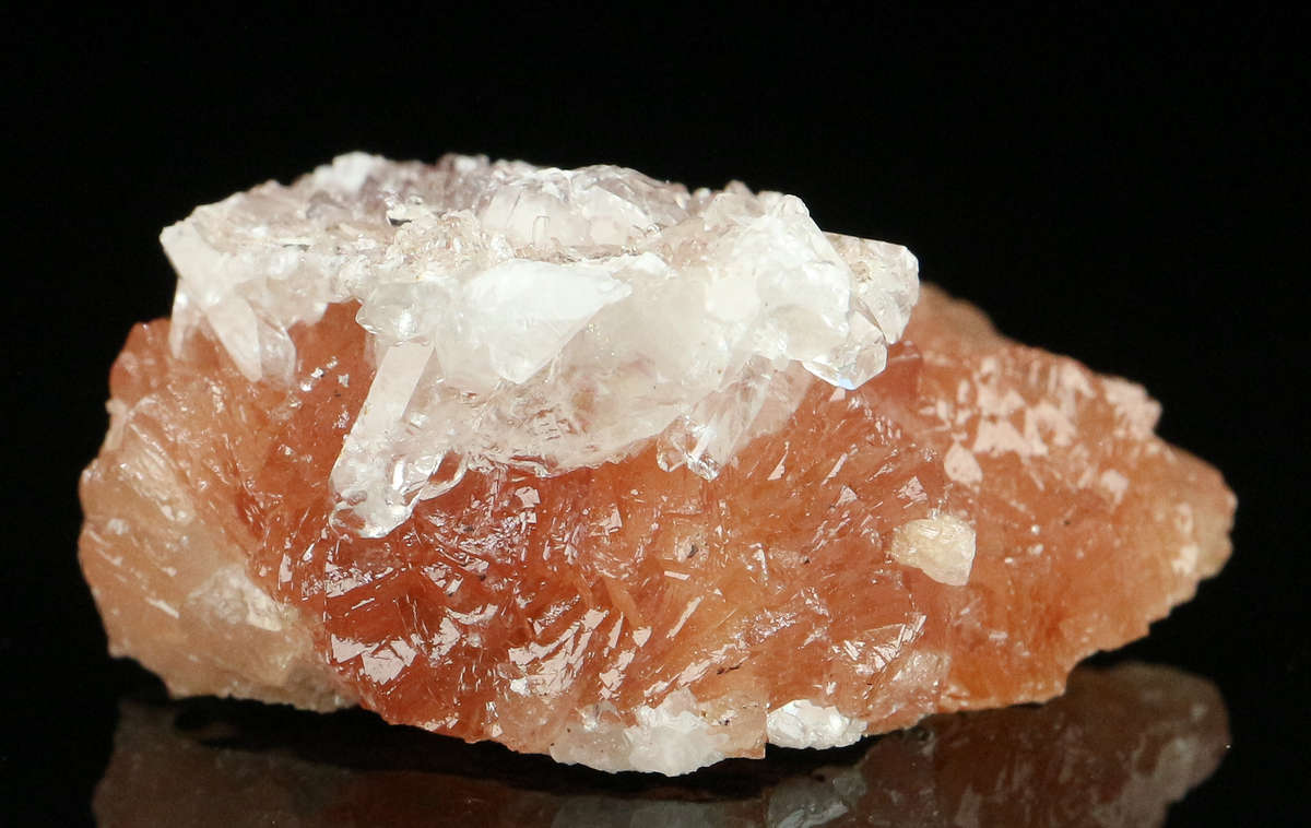 Calcite on Olmiite, "N'Chwaning II Mine, Kalahari Manganese Field, Northern Cape, South Africa. "