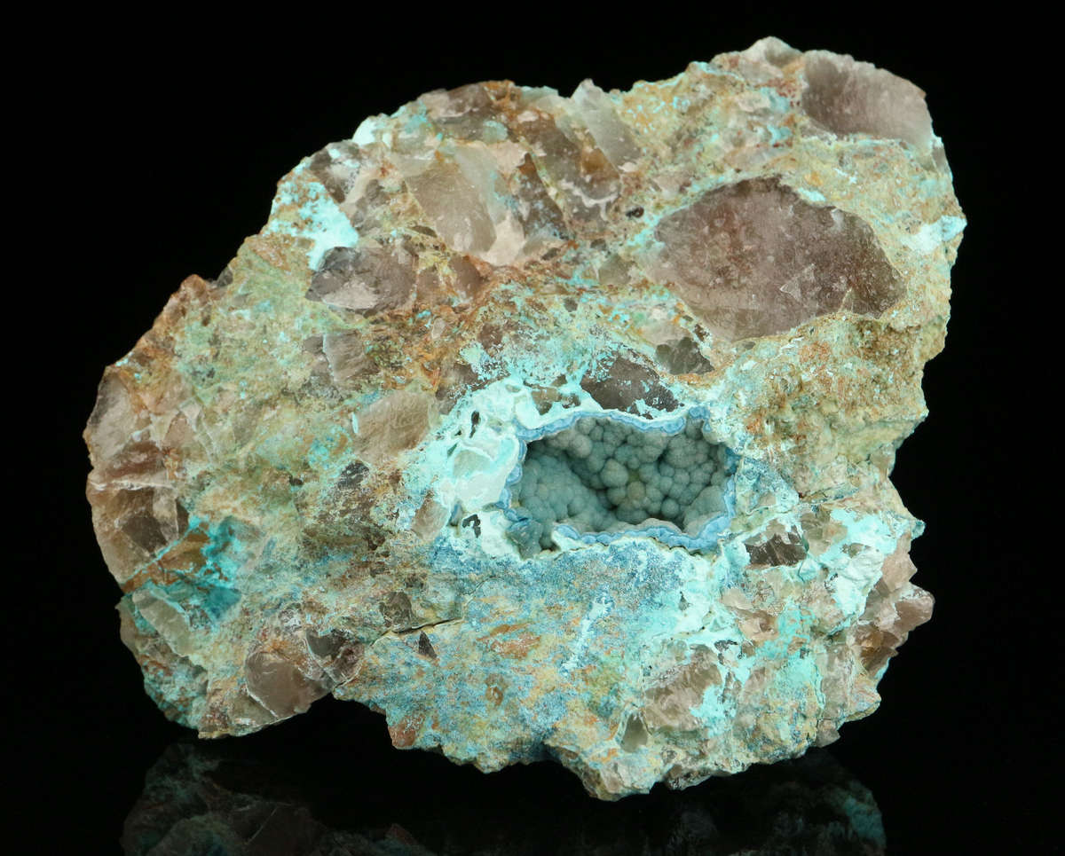 Shattuckite on Matrix, Kaokoveld Region, Namibia