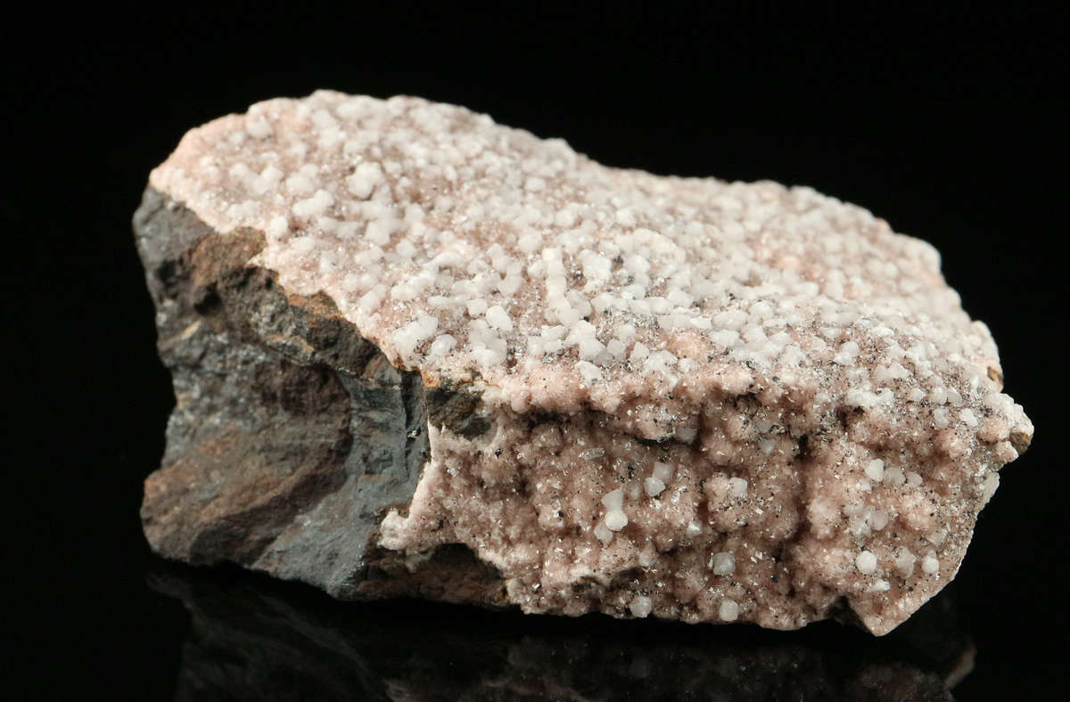 Manganoan Calcite on Rhodochrosite,"N'Chwaning II Mine, Kalahari Manganese Field, Northern Cape, Sou