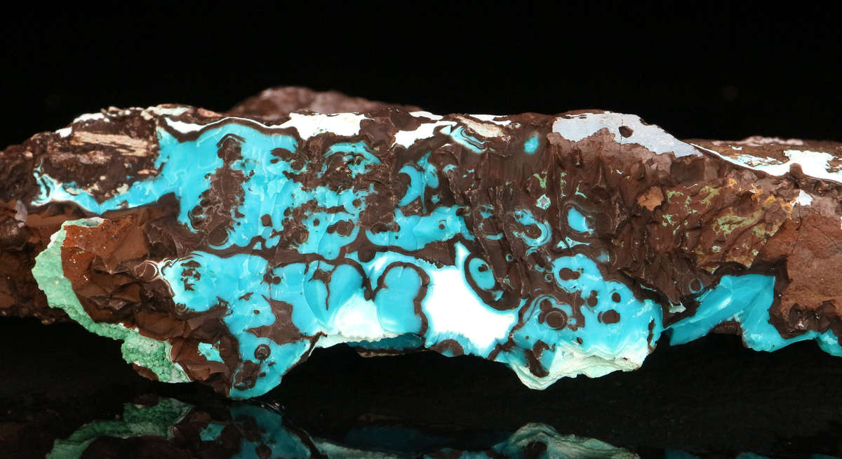 Malachite, Chrysocolla on Matrix, Skorpion Mine, Karas Region, Namibia