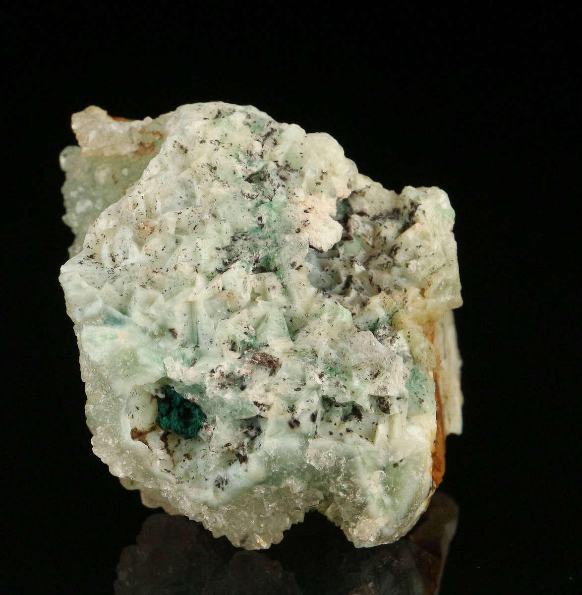 Malachite in Baryte, Shangulowé Mine, Kambove, Haut-Katanga, DR Congo