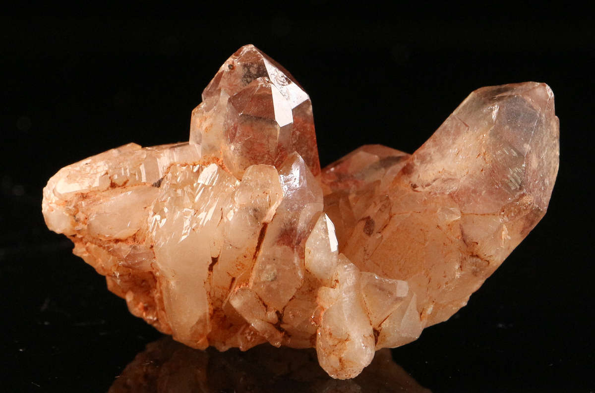 Red Hematite In Quartz Cluster, Orange River Area, Northern Cape, South Africa