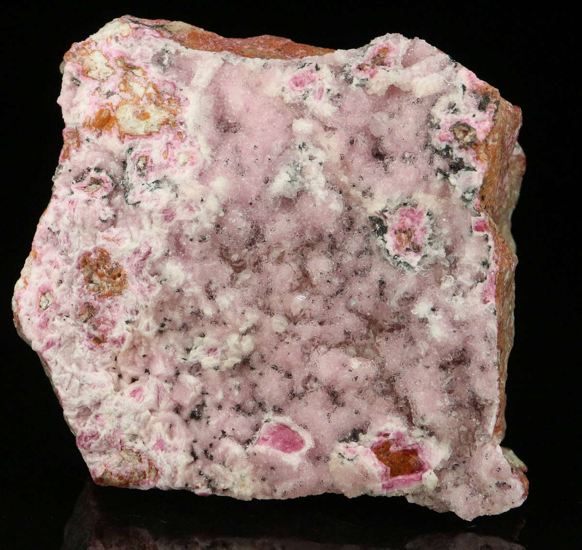 Quartz on Cobaltoan Calcite on Matrix, Tenke Fungurume, DR Congo