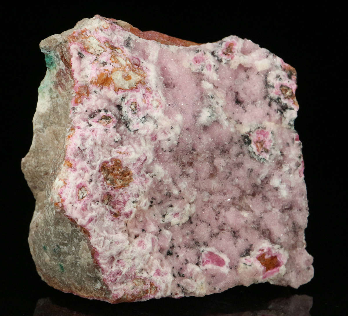 Quartz on Cobaltoan Calcite on Matrix, Tenke Fungurume, DR Congo