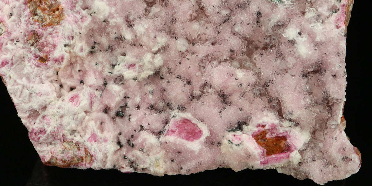 Quartz on Cobaltoan Calcite on Matrix, Tenke Fungurume, DR Congo